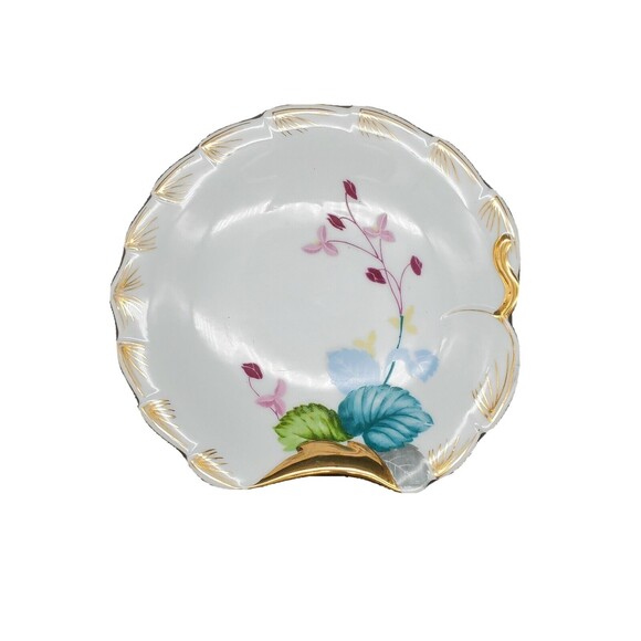 UCAGCO JAPAN Hand Painted China Plate Occupied Japan Gold Gilded VINTAGE - Picture 1 of 12
